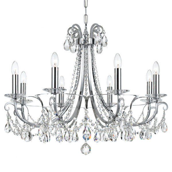 Crystorama - 6828-CH-CL-S - Eight Light Chandelier - Othello - Polished Chrome