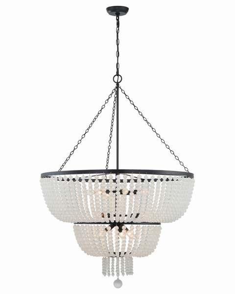 Crystorama - 612-MK - 12 Light Chandelier - Rylee - Matte Black