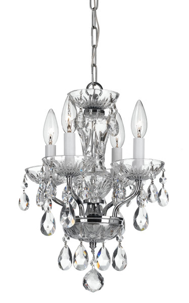 Crystorama - 5534-CH-CL-SAQ - Four Light Chandelier - Welton - Polished Chrome