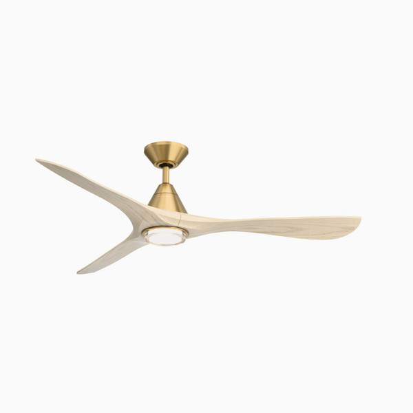 Modern Forms Fans - FR-D2504-60L-SB/WO - 60" Ceiling Fan - Carve - Soft Brass/White Oak