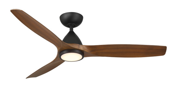 Modern Forms Fans - FR-W2202-54L-MB/DK - 54" Ceiling Fan - Skylark - Matte Black/Distressed Koa