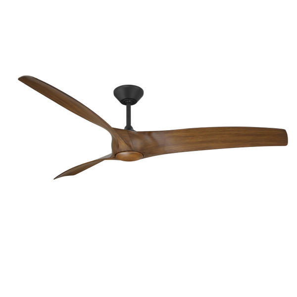 Modern Forms Fans - FR-W2006-72L-MB/DK - 72" Ceiling Fan - Zephyr - Matte Black/Distressed Koa