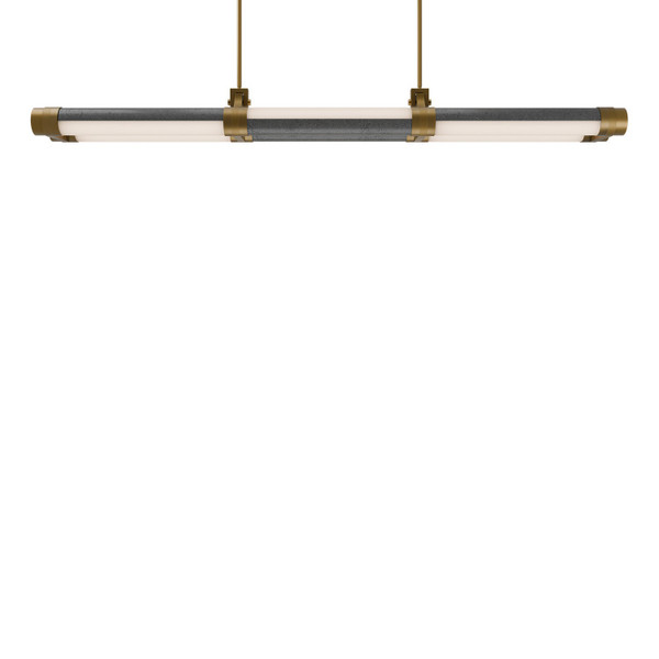 Modern Forms - PD-6548-27-BV/AB - LED Linear Pendant - Catania - Bassalt Stone/Aged Brass
