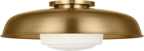 Visual Comfort Studio - SCRJFM170EBSOEG - One Light Flush Mount - Liora - Estate Brass