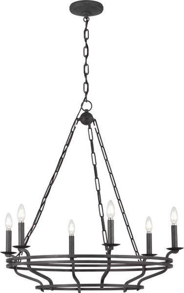 Visual Comfort Studio - SCCHCCH119ITR - Six Light Chandelier - Brighton - Italian Rust