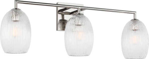 Visual Comfort Studio - HV1003PN - Three Light Bath - Serafina - Polished Nickel | Polished Nickel