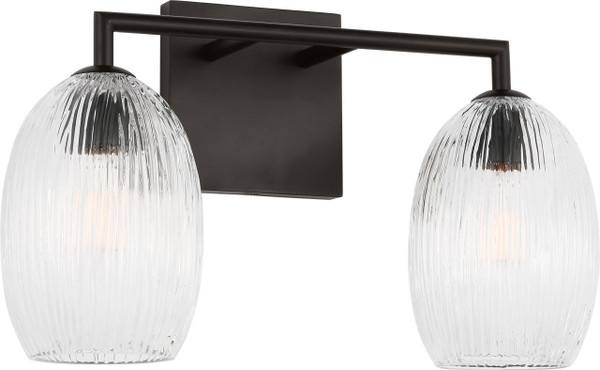 Visual Comfort Studio - HV1002AI - Two Light Bath - Serafina - Aged Iron | Aged Iron