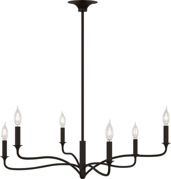 Visual Comfort Studio - AC1226AI - Six Light Chandelier - Chatsworth - Aged Iron | Aged Iron
