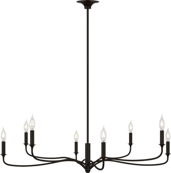 Visual Comfort Studio - AC1218AI - Eight Light Chandelier - Chatsworth - Aged Iron | Aged Iron