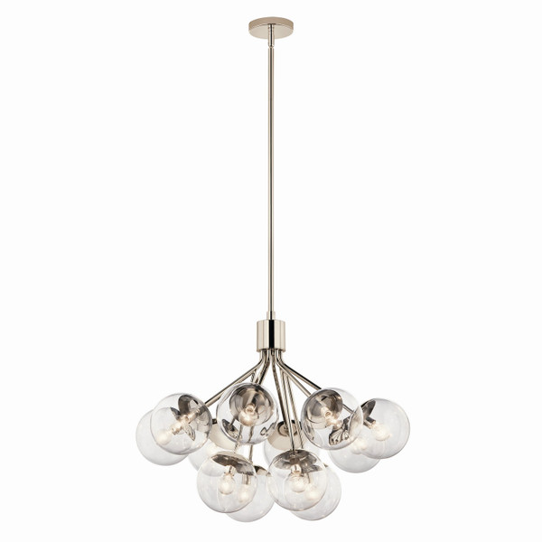 Kichler - 52701PNCLR - 12 Light Chandelier Convertible - Silvarious - Polished Nickel