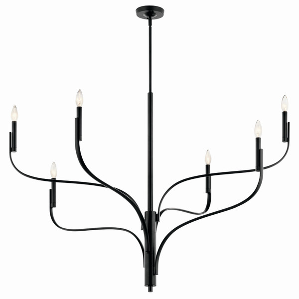 Kichler - 52674BK - Six Light Chandelier - Livadia - Black