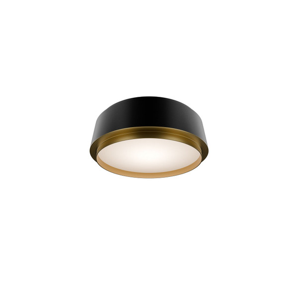 W.A.C. Lighting - FM-20512-35-BK/AB - LED Flush Mount - Salvo - Black/Aged Brass