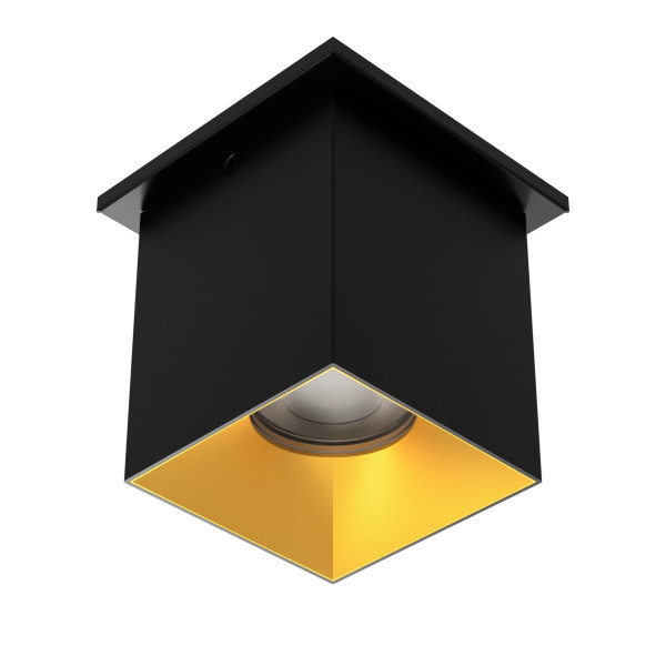 W.A.C. Lighting - C4ST-FCS-BKGL - LED Flush Mount - Zoron - Black/Gold