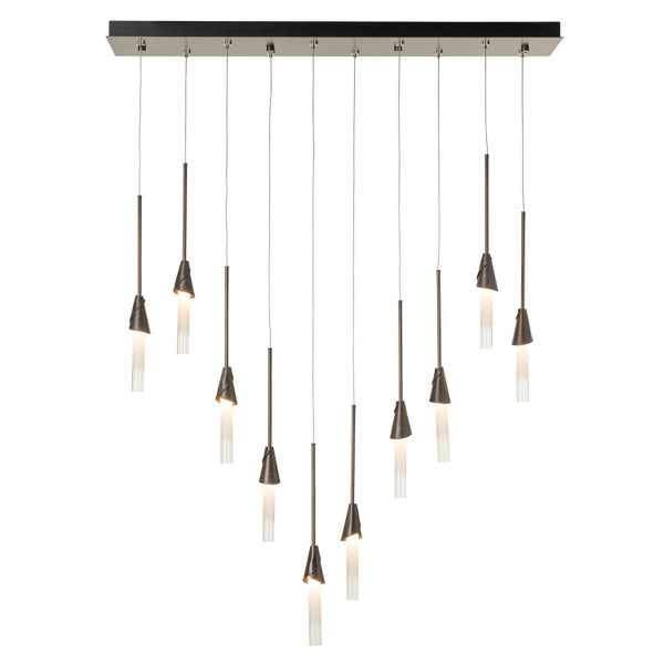 Hubbardton Forge - 131165-SKT-STND-07-WC0821 - Lilium 10-Light Linear Pendant - Lilium - Dark Smoke