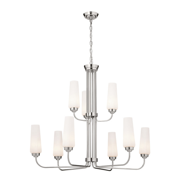 Kichler - 52482PN - Nine Light Chandelier - Truby - Polished Nickel