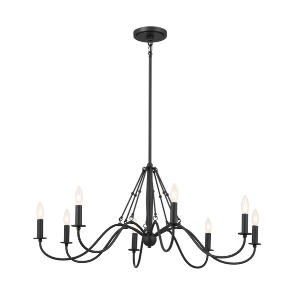 Kichler - 52456BKT - Eight Light Chandelier - Freesia - Textured Black