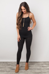 Basic Shelf Cami in Black