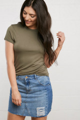 Caitlin Basic Tee in Olive