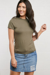 Caitlin Basic Tee in Olive