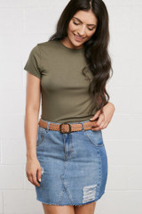 Caitlin Basic Tee in Olive