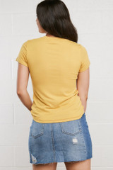 Caitlin Basic Tee in Mustard
