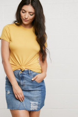 Caitlin Basic Tee in Mustard