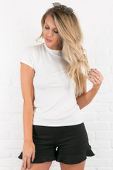 Caitlin Basic Tee in White