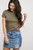 Caitlin Basic Tee in Olive