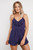 Adele Button Front Romper in Navy