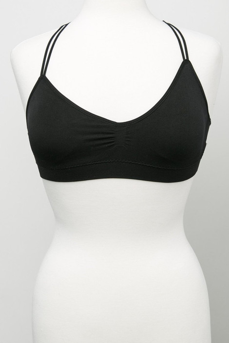 Black Twist Racerback Bandeau