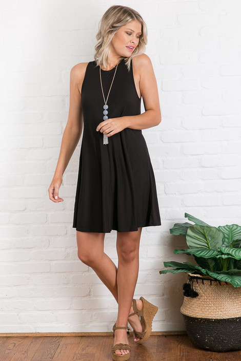 Callahan Racerback Dress in Black
