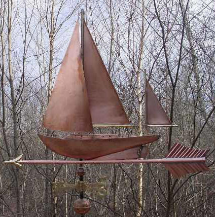 Large Sailboat Weathervane at Weathervanes of Maine