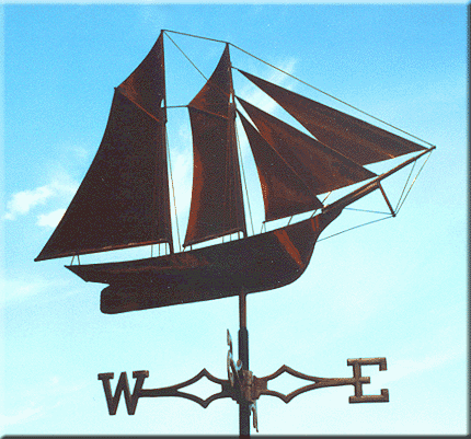 Schooner Weathervane at Weathervanes of Maine