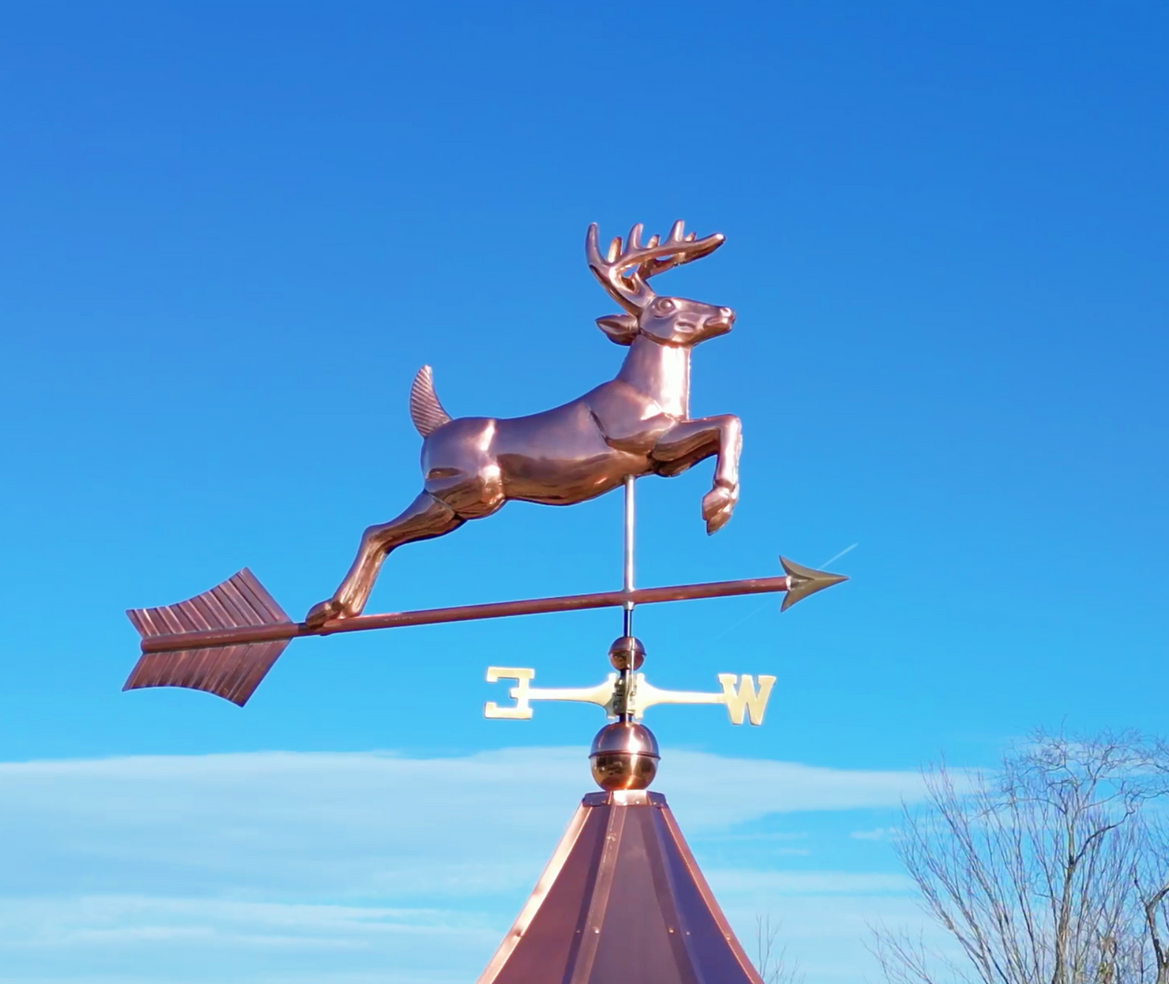 Leaping Deer Weathervane 1 at Weathervanes of Maine