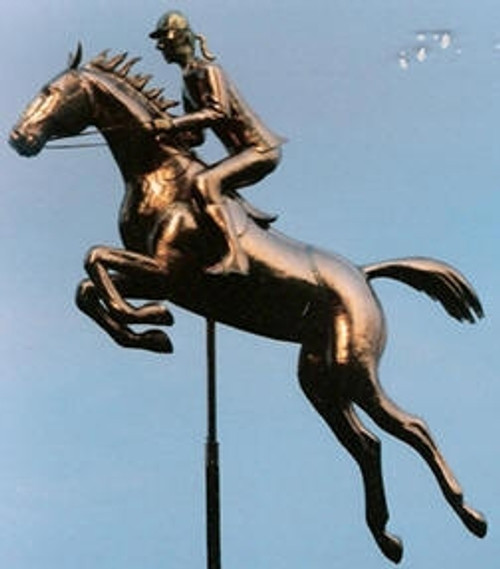 Jumping Horse with Rider Weathervane