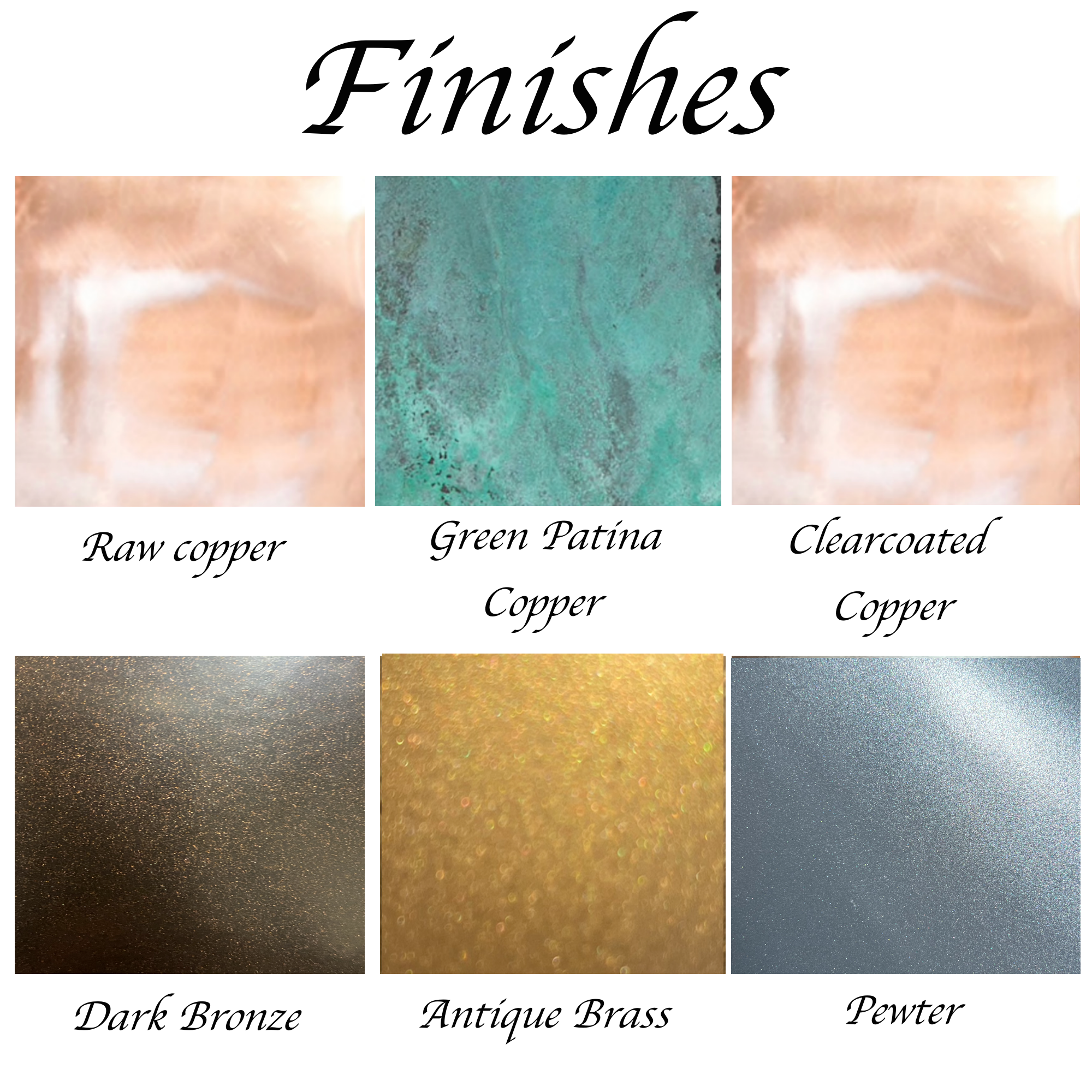 Antique Copper, Custom Patina Finishes