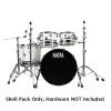 Natal Cafe Racer UFX 4 Piece Shell Pack in Black and White Split Finish 