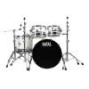 Natal Cafe Racer UFX 4 Piece Shell Pack in Black and White Split Finish 