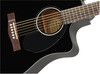 Fender CD-60SCE Dreadnought Electro-Acoustic Guitar, Black, Walnut 