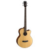 Cort AB850F Electro-Acoustic Bass Guitar with Gig Bag, Natural 