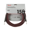 Fender Pro Series 15 foot Instrument Cable, Red Tweed 