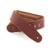 DSL Leather 2.5 Inch Padded Garment Leather Guitar Strap, Maroon/Brown 