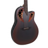 Ovation CE44-RRB Celebrity Elite Electro-Acoustic Guitar, Reverse Red Burst 