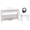 Roland RP701-WH Digital Piano, White with Bench and Headphones 