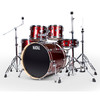 Natal Arcadia F20 Acoustic Drumkit w/Chrome Hardware, Red Strata 