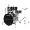 Tama Stagestar 22 Inch 5pc Drum Kit with Hardware and Zildjian Cymbals, Black Night Sparkle 