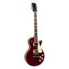 Stagg SEL-DLX Electric Guitar AAA Flame Top Mahogany Body, Wine Red 