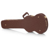 Gator GW-SG-BROWN Deluxe Wooden Electric Guitar Case, Brown 