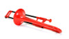 pBone Mini Plastic Trombone, includes Bag & Mouthpiece, Red 