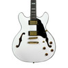 Gould GE50WHT Union Semi Hollow Electric Guitar, White  